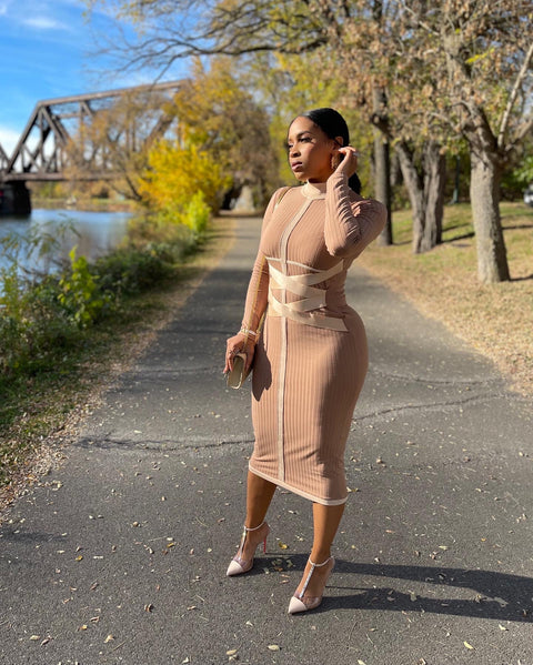 Sarah Bandage Midi Dress