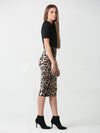 Leopard bodycon pencil skirt
