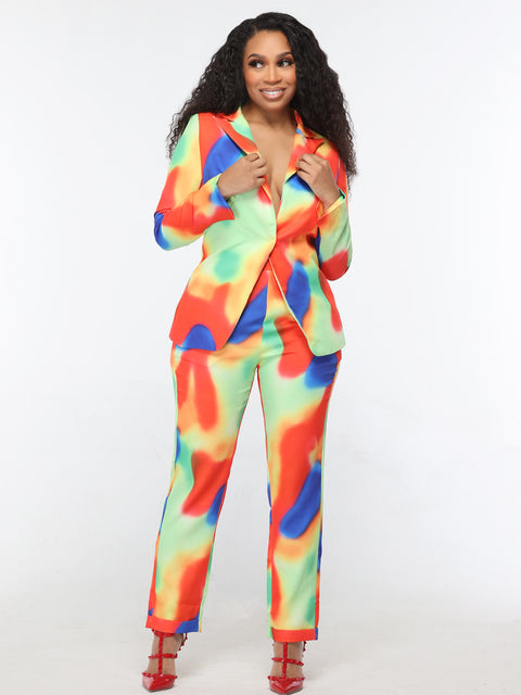 Multi Color Art Suit Set