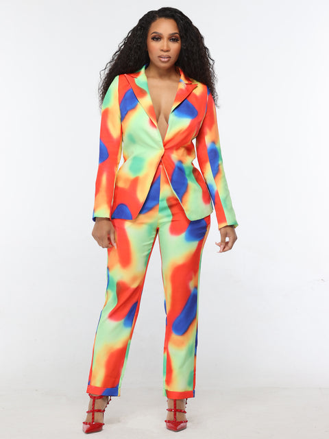 Multi Color Art Suit Set