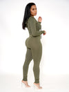 Olive Knitted Lounge Set