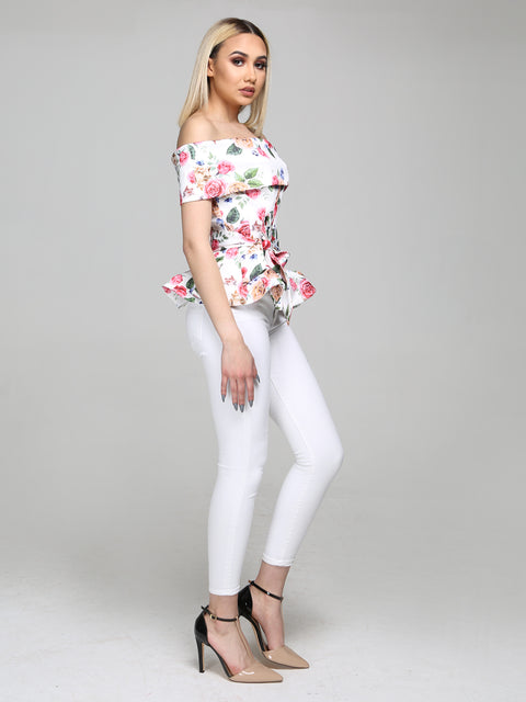 Olivia Floral Off Shoulder Top