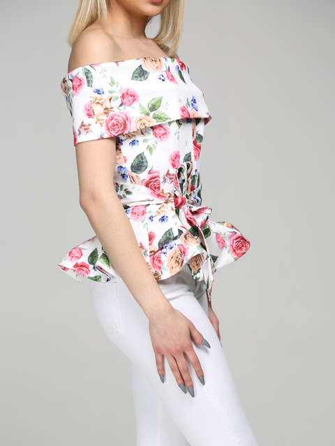 Olivia Floral Off Shoulder Top