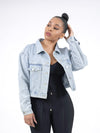 Rhinestone Oversized Jean Jacket