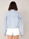 Rhinestone Oversized Jean Jacket
