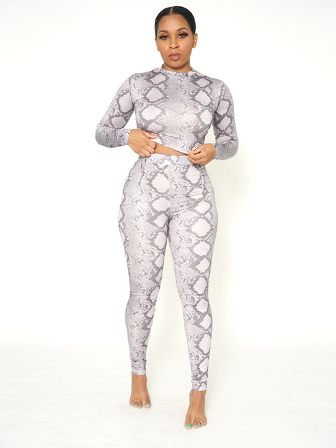 Julie Two Piece Legging Set-Snake