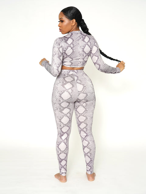 Julie Two Piece Legging Set-Snake