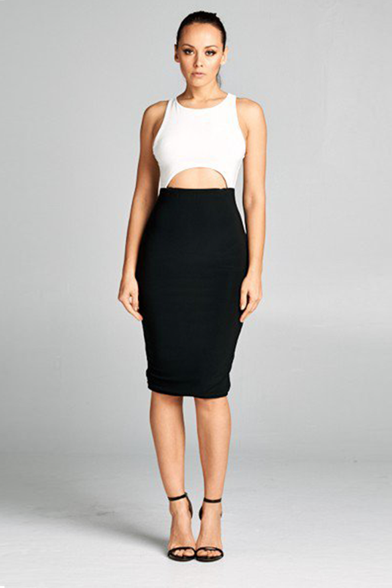 nadia cut out dress Knit Strapless Cut Out Dress Nadia-Lamour